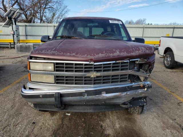 1GNFK16K3PJ409933 - 1993 CHEVROLET SUBURBAN K1500 MAROON photo 5