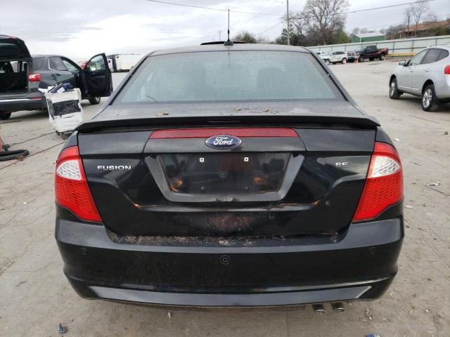 3FAHP0HA4CR254400 - 2012 FORD FUSION SE BLACK photo 6