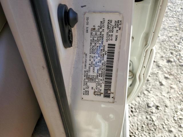 JTJHT00WX23518257 - 2002 LEXUS LX 470 WHITE photo 13