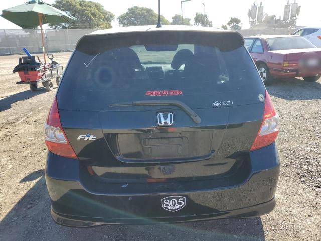 JHMGD38637S006935 - 2007 HONDA FIT S BLACK photo 6