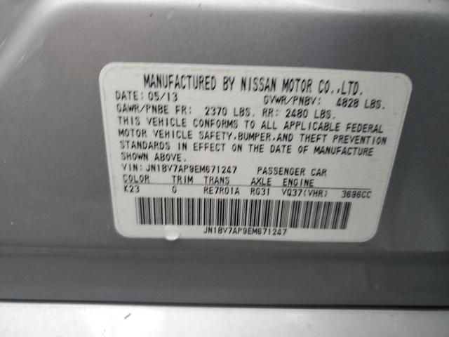 JN1BV7AP9EM671247 - 2014 INFINITI Q50 BASE SILVER photo 12