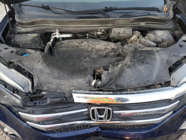 5FNYF6H58HB050839 - 2017 HONDA PILOT EXL BLUE photo 12