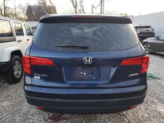 5FNYF6H58HB050839 - 2017 HONDA PILOT EXL BLUE photo 6