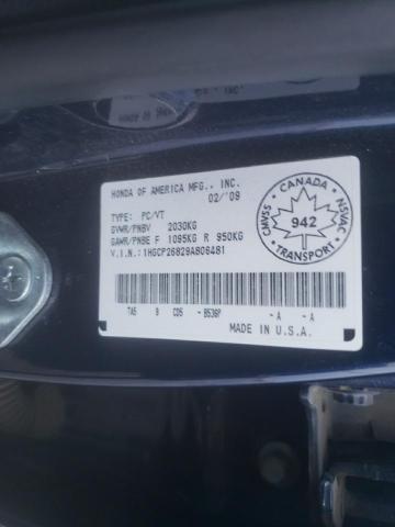 1HGCP26829A806481 - 2009 HONDA ACCORD EXL BLUE photo 13