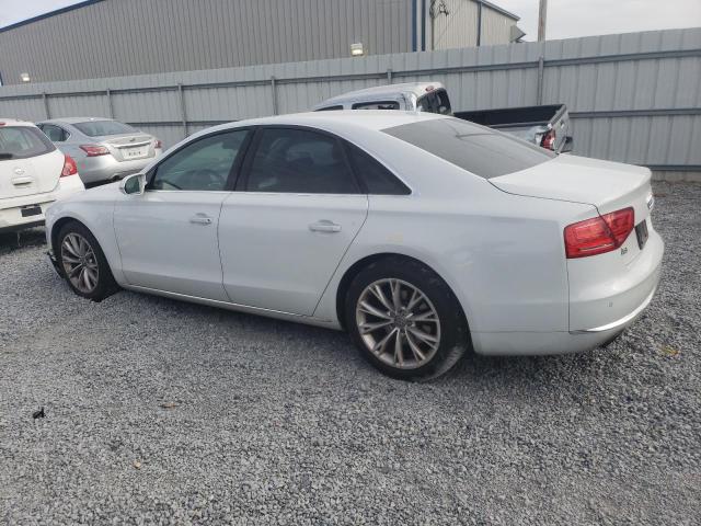 WAUAGAFD0DN033604 - 2013 AUDI A8 QUATTRO WHITE photo 2