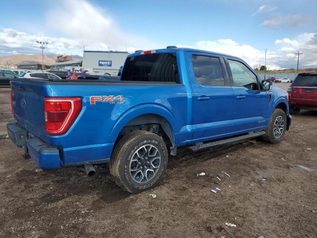 1FTFW1ED6MFC71626 - 2021 FORD F150 SUPERCREW BLUE photo 3