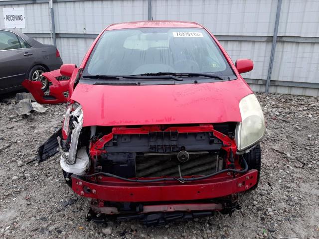 JTDJT4K32A5289803 - 2010 TOYOTA YARIS RED photo 5