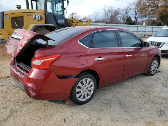 3N1AB7AP0HY379590 - 2017 NISSAN SENTRA S MAROON photo 3