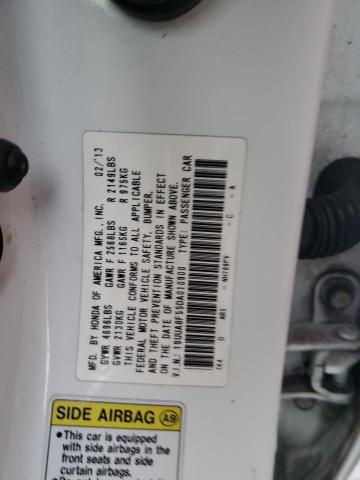 19UUA8F55DA010900 - 2013 ACURA TL TECH WHITE photo 13