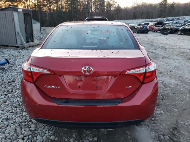 2T1BURHE3FC423963 - 2015 TOYOTA COROLLA L RED photo 6