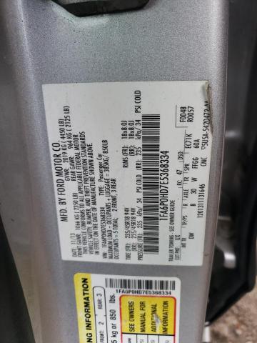 1FA6P0HD7E5368334 - 2014 FORD FUSION SE SILVER photo 12