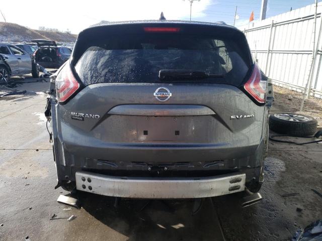 5N1AZ2MH2HN104702 - 2017 NISSAN MURANO S GRAY photo 6