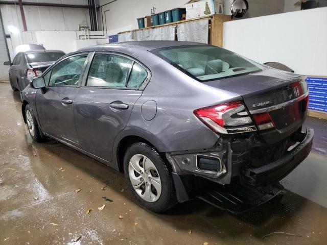 19XFB2F5XFE085545 - 2015 HONDA CIVIC LX GRAY photo 2