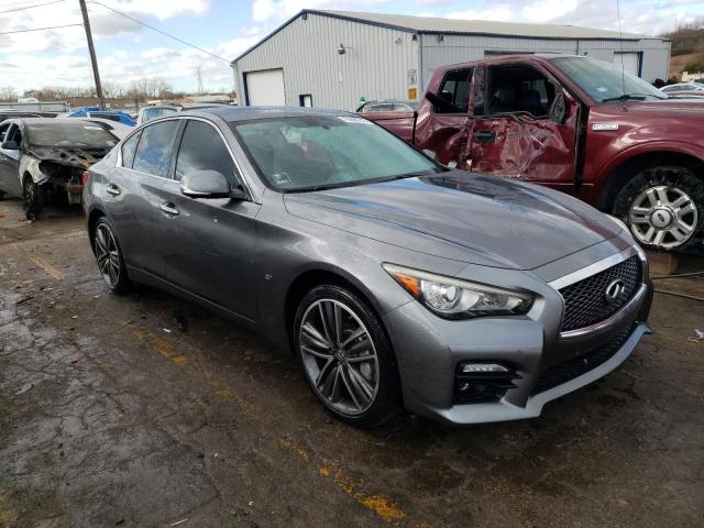 JN1BV7ARXEM700465 - 2014 INFINITI Q50 BASE GRAY photo 4