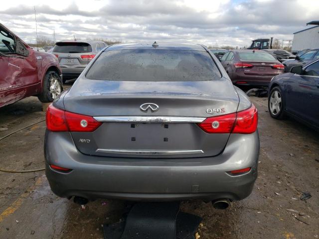 JN1BV7ARXEM700465 - 2014 INFINITI Q50 BASE GRAY photo 6