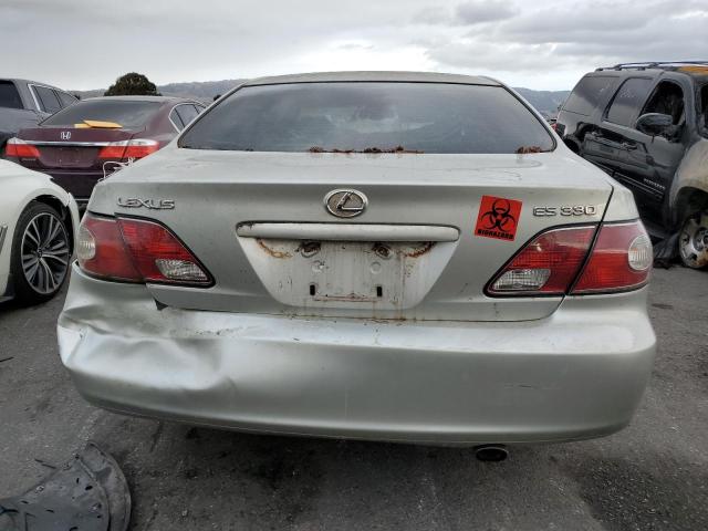 JTHBA30G445027018 - 2004 LEXUS ES 330 SILVER photo 6