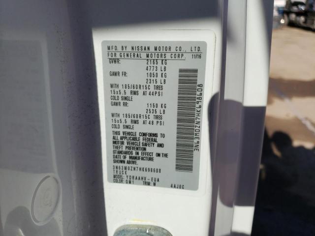 3N63M0ZN7HK698608 - 2017 CHEVROLET CITY EXPRE LT 白色 照片 13