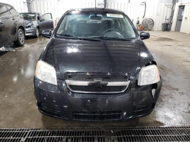 KL1TD5DEXAB135200 - 2010 CHEVROLET AVEO LS BLACK photo 5