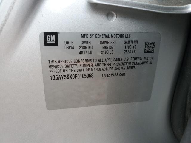 1G6AY5SX9F0105068 - 2015 CADILLAC CTS PERFORMANCE COLLECTION WHITE photo 12