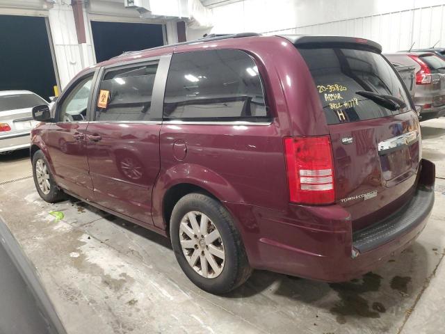 2A8HR54P08R684328 - 2008 CHRYSLER TOWN & COU TOURING MAROON photo 2