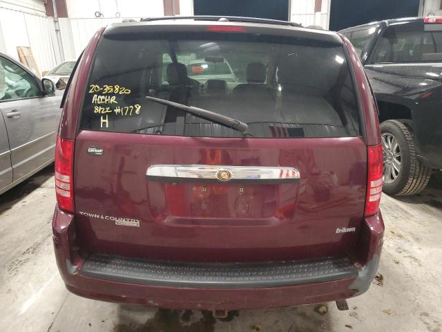 2A8HR54P08R684328 - 2008 CHRYSLER TOWN & COU TOURING MAROON photo 6