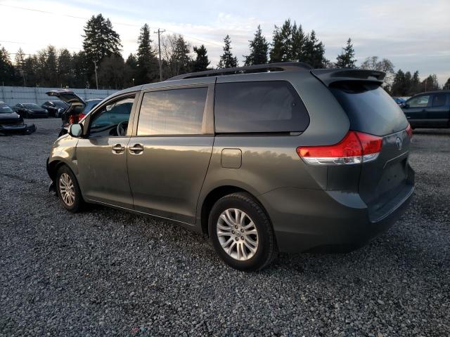 5TDYK3DC6ES421437 - 2014 TOYOTA SIENNA XLE GRAY photo 2