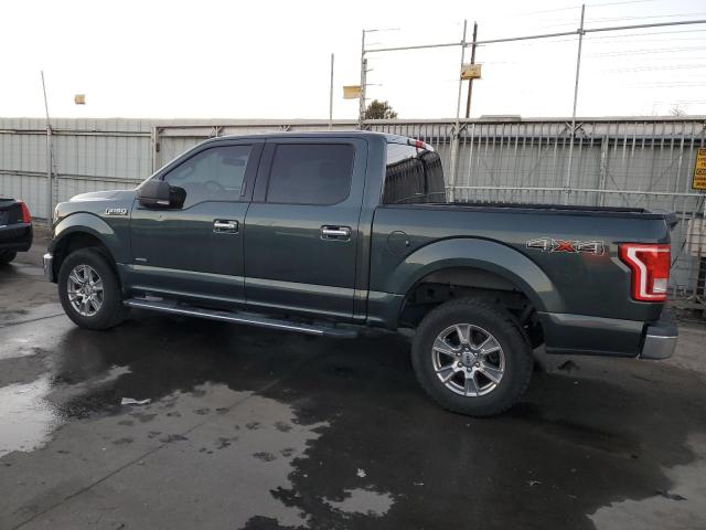 1FTEW1EGXFKD35957 - 2015 FORD F150 SUPERCREW GREEN photo 2