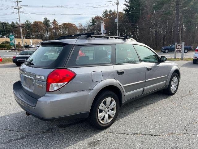 4S4BP60C197331445 - 2009 SUBARU OUTBACK SILVER photo 4