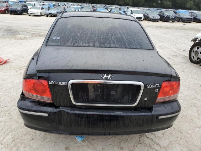 KMHWF35H75A107827 - 2005 HYUNDAI SONATA GLS BLACK photo 6