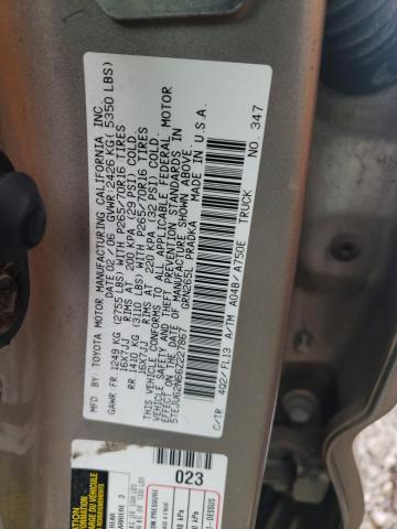 5TEJU62N66Z227867 - 2006 TOYOTA TACOMA DOUBLE CAB PRERUNNER GOLD photo 12