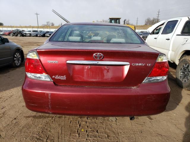 4T1BE30KX5U095885 - 2005 TOYOTA CAMRY LE RED photo 6