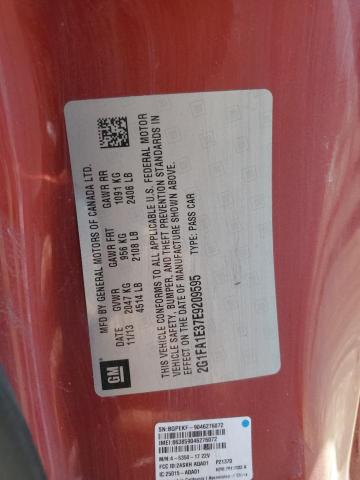 2G1FA1E37E9209595 - 2014 CHEVROLET CAMARO LS MAROON photo 12