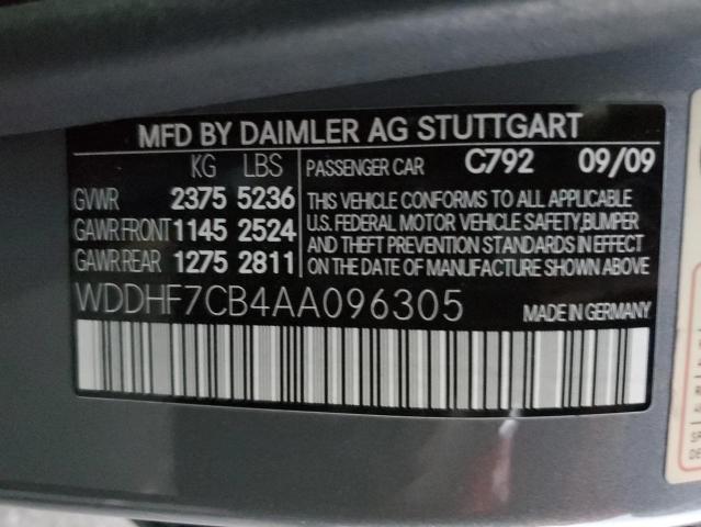 WDDHF7CB4AA096305 - 2010 MERCEDES-BENZ E 550 SILVER photo 12