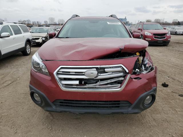 4S4BSAHC8G3329038 - 2016 SUBARU OUTBACK 2.5I PREMIUM RED photo 5