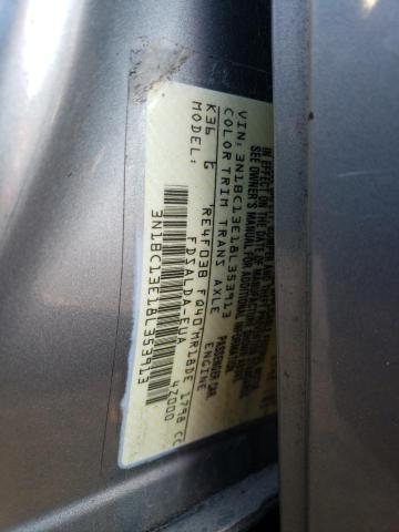 3N1BC13E18L353913 - 2008 NISSAN VERSA S GRAY photo 12