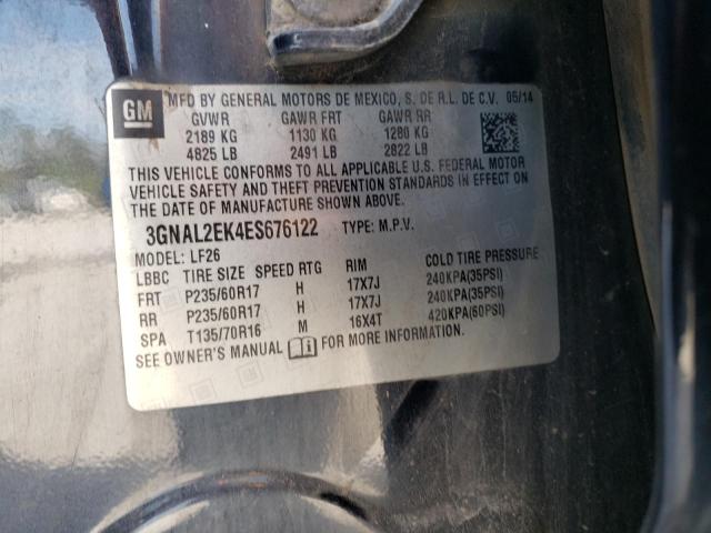 3GNAL2EK4ES676122 - 2014 CHEVROLET CAPTIVA LS 蓝色 照片 12