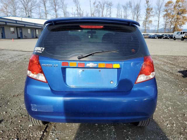 KL1TG666X6B558854 - 2006 CHEVROLET AVEO LT BLUE photo 6