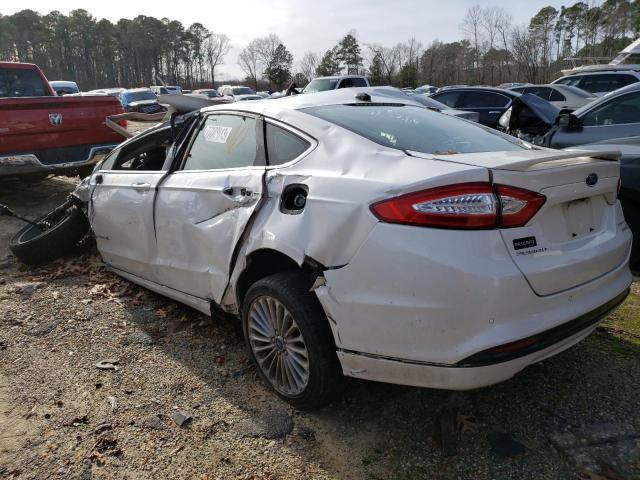 3FA6P0RU3ER133442 - 2014 FORD FUSION TITANIUM HEV WHITE photo 2