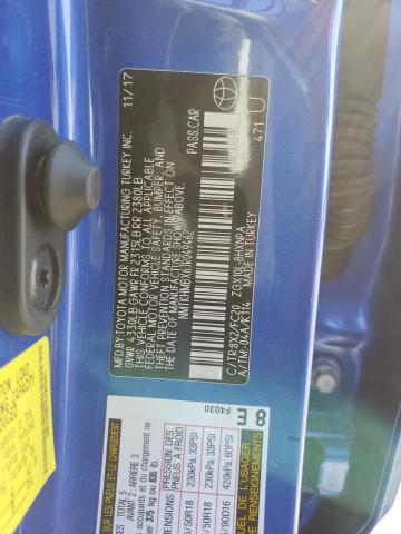 NMTKHMBX6JR049462 - 2018 TOYOTA C-HR XLE BLUE photo 12