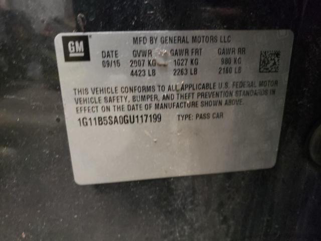 1G11B5SA0GU117199 - 2016 CHEVROLET MALIBU LIM LS CHARCOAL photo 12