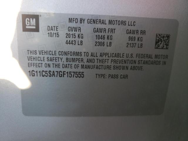 1G11C5SA7GF157555 - 2016 CHEVROLET MALIBU LIM LT 银色 照片 12