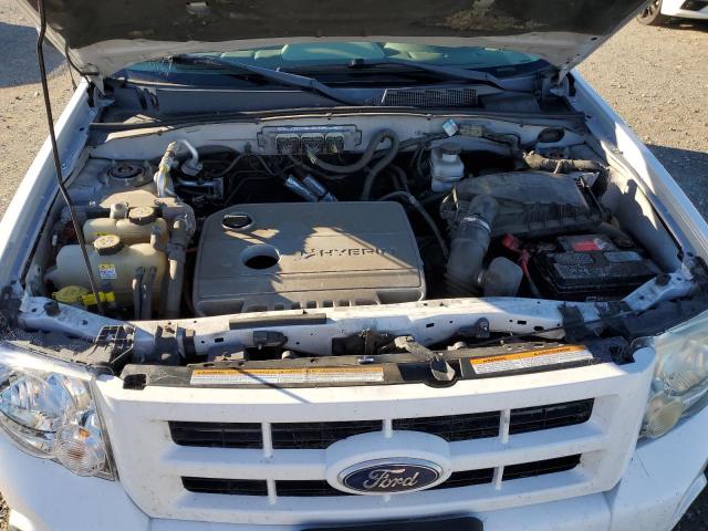 1FMCU5K31AKD08253 - 2010 FORD ESCAPE HYBRID WHITE photo 12