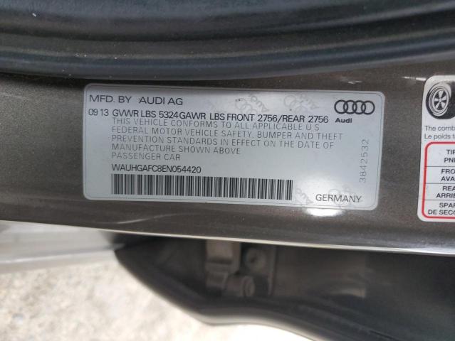 WAUHGAFC8EN054420 - 2014 AUDI A6 PRESTIGE GRAY photo 12
