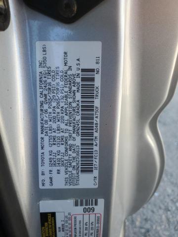 5TEUU42N26Z316613 - 2006 TOYOTA TACOMA ACCESS CAB ვერცხლისფერი ფოტო 12