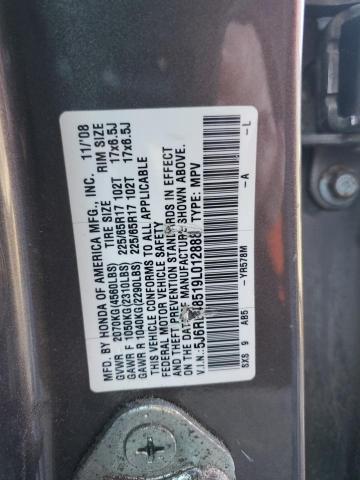 5J6RE48519L012888 - 2009 HONDA CR-V EX GRAY photo 13