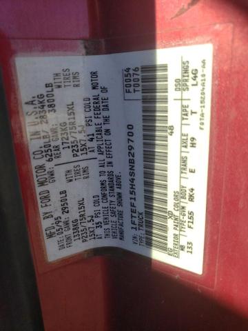 1FTEF15H4SNB29700 - 1995 FORD OTHER RED photo 13