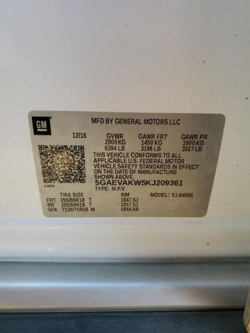 5GAEVAKW5KJ209361 - 2019 BUICK ENCLAVE ESSENCE 白色 照片 13