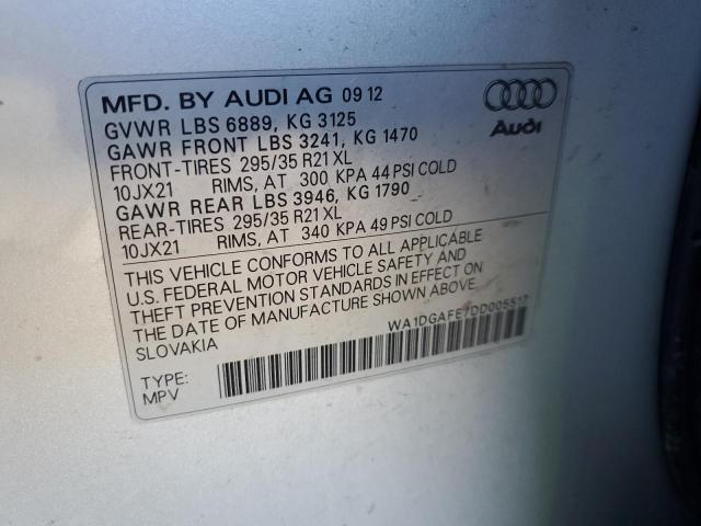 WA1DGAFE7DD005517 - 2013 AUDI Q7 PRESTIGE 银色 照片 13