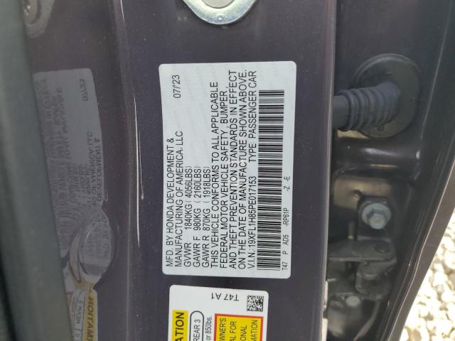 19XFL1H85PE017153 - 2023 HONDA CIVIC SPORT TOURING GRAY photo 12