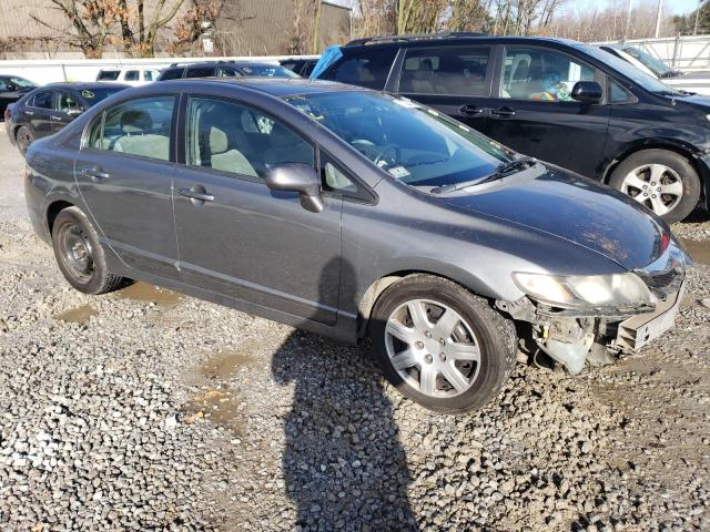 2HGFA16539H304966 - 2009 HONDA CIVIC LX GRAY photo 4